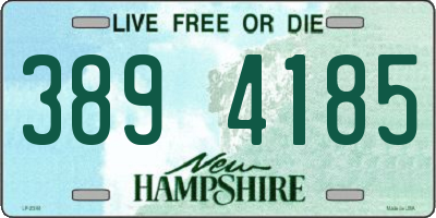 NH license plate 3894185