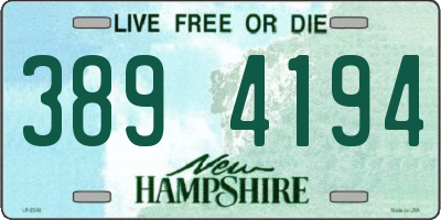 NH license plate 3894194