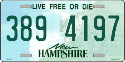 NH license plate 3894197