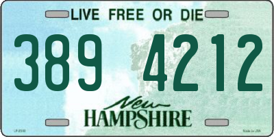 NH license plate 3894212