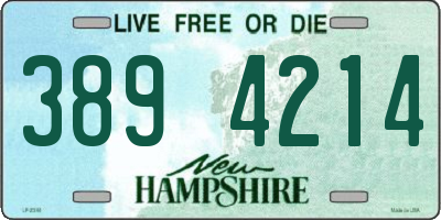 NH license plate 3894214