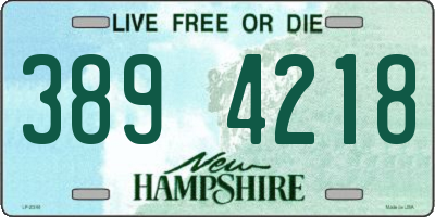 NH license plate 3894218