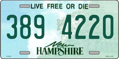 NH license plate 3894220