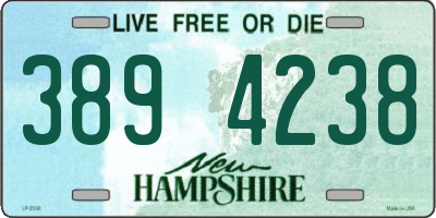 NH license plate 3894238