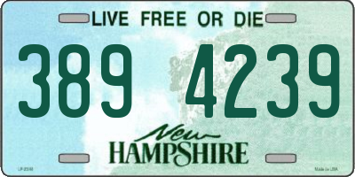 NH license plate 3894239