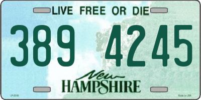 NH license plate 3894245