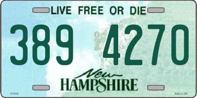 NH license plate 3894270