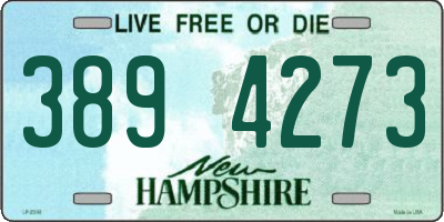 NH license plate 3894273