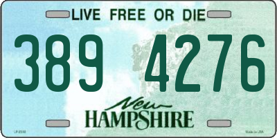 NH license plate 3894276