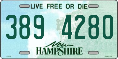 NH license plate 3894280