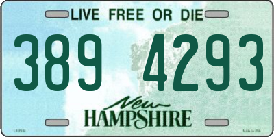 NH license plate 3894293
