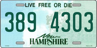 NH license plate 3894303