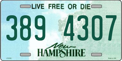 NH license plate 3894307