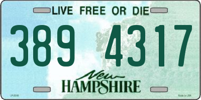 NH license plate 3894317