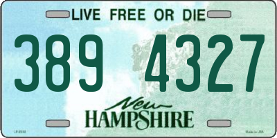 NH license plate 3894327