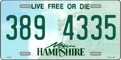 NH license plate 3894335