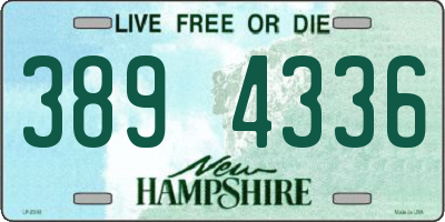 NH license plate 3894336