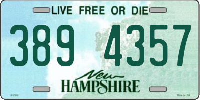 NH license plate 3894357
