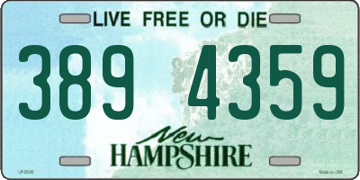 NH license plate 3894359