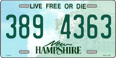 NH license plate 3894363