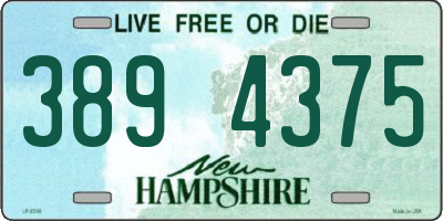 NH license plate 3894375