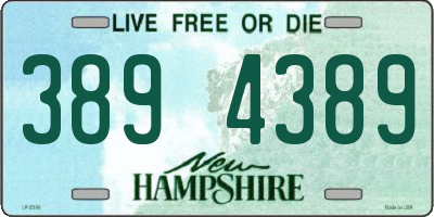 NH license plate 3894389
