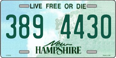 NH license plate 3894430