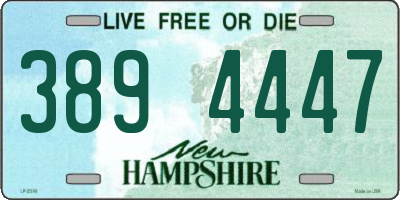 NH license plate 3894447
