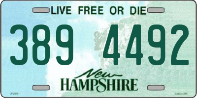 NH license plate 3894492