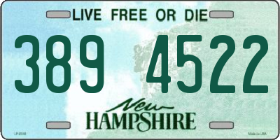 NH license plate 3894522