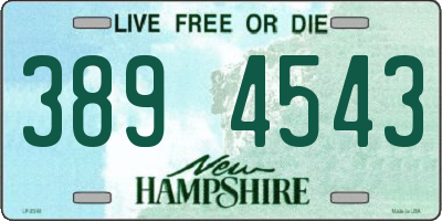 NH license plate 3894543