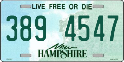 NH license plate 3894547