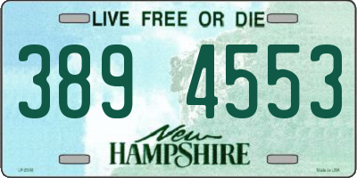 NH license plate 3894553