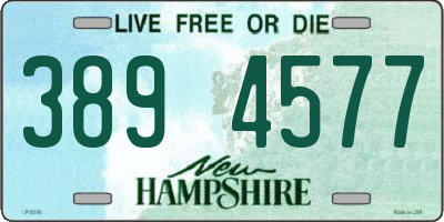 NH license plate 3894577