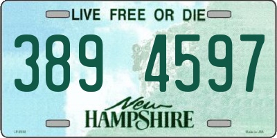 NH license plate 3894597