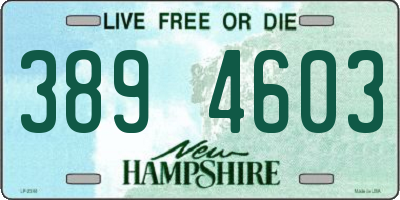 NH license plate 3894603