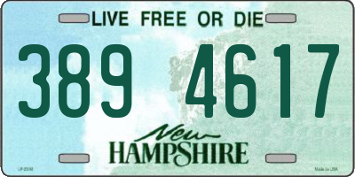 NH license plate 3894617