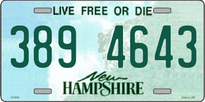 NH license plate 3894643