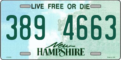 NH license plate 3894663