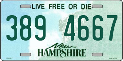 NH license plate 3894667