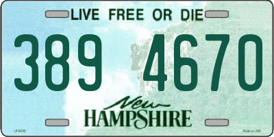 NH license plate 3894670