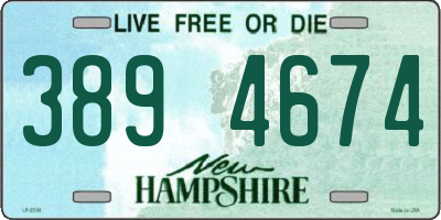 NH license plate 3894674