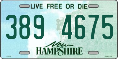 NH license plate 3894675
