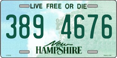 NH license plate 3894676