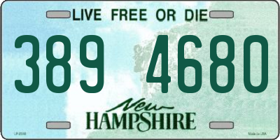 NH license plate 3894680