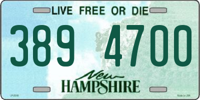 NH license plate 3894700