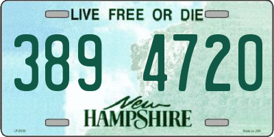 NH license plate 3894720