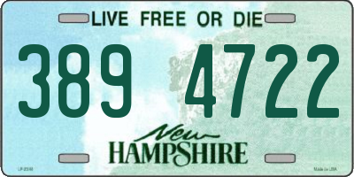NH license plate 3894722