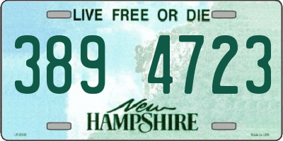 NH license plate 3894723