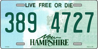 NH license plate 3894727